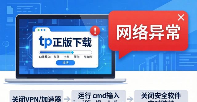 tp正版下载网络异常？三步解决